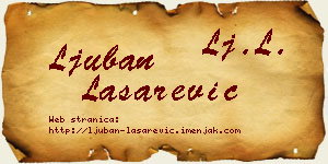 Ljuban Lašarević vizit kartica